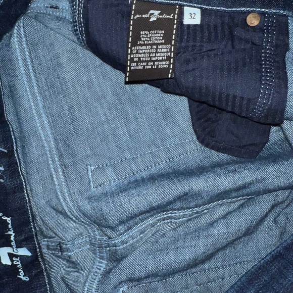 7 For All Mankind A Frame Jeans Womens 32 Dark Wash Denim Blue Bootcut NEW - Picture 4 of 8